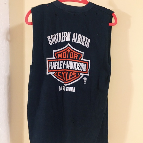 Vintage Harley Davidson Canada sleeveless T shirt - Picture 2 of 3